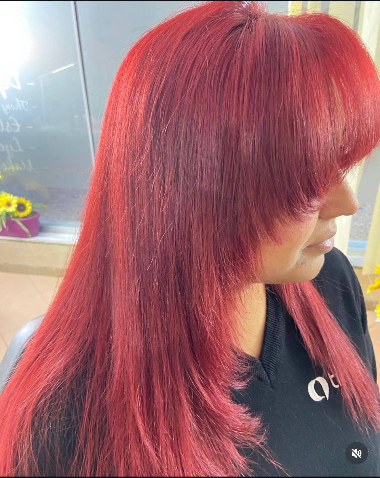 Styling at the salon